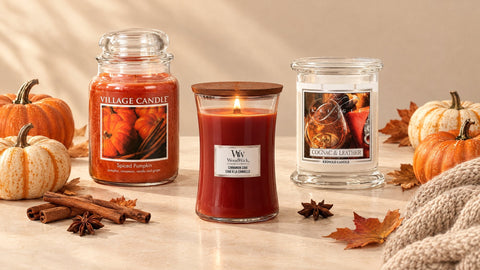 Herbstliche Duftkerzen mit Kürbis, Zimt und Ahornblättern – Herbstdüfte