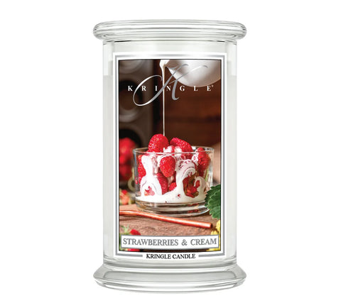 Kringle Candle - Strawberries & Cream - Duftkerze - 624g