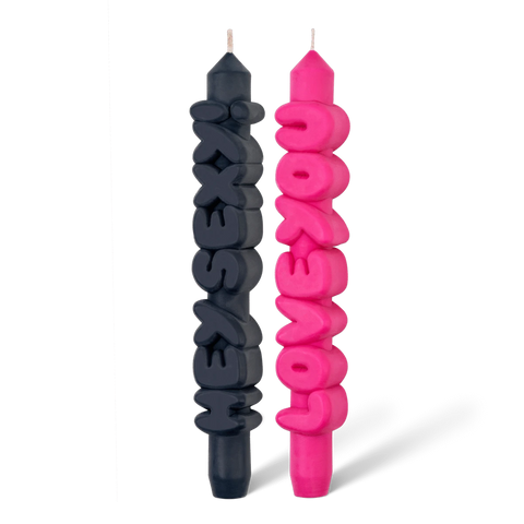 CandleHand - Loving Bundle - Black & Pink - Stabkerze - 2x 140g