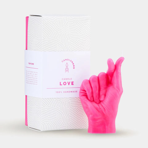 CandleHand - Love - Pink- Skulpturkerze - 310g