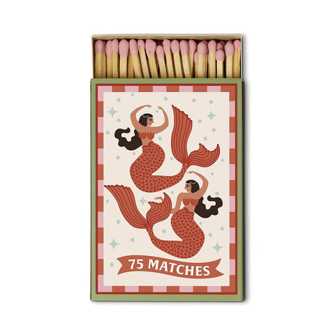 Paddywax Adopo Boxed Matches "Mermaid & Moon" - Dekorative Zündhölzer - 75 Stück