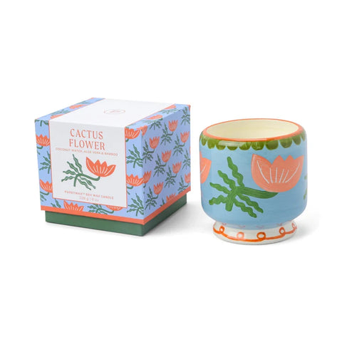 Paddywax - Adopo - Flower - Cactus Flower - Keramik Duftkerze - 226g – Teil des Adopo Ritual-Trio Flower (3-teilig)