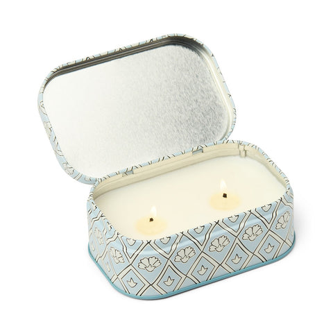 Paddywax Chérie Lavender & Thyme Tin Duftkerze 127g – Dose Blue & White – Bild 3