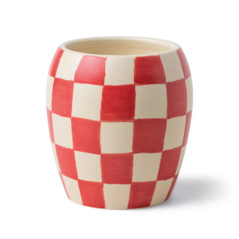 Paddywax - Checkmate - Red - Rose & Santal - Keramik Duftkerze - 311g
