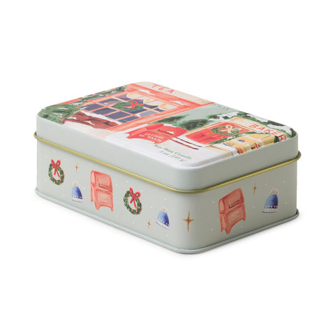 Paddywax Christmas Tin Storefront – Duftkerze Sweet Orange & Fir 141g in illustrierter Weihnachtsdose (Ladenfront) – Bild 2