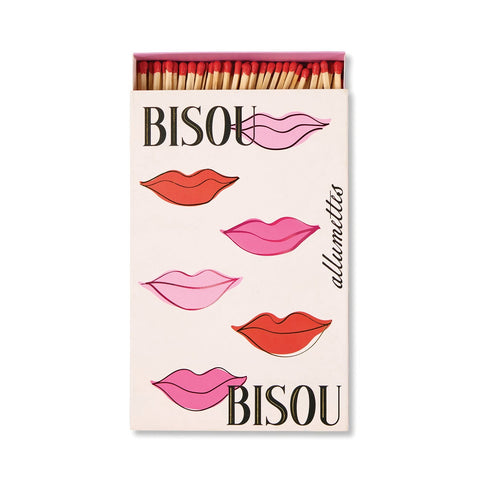 Paddywax Large Boxed Matches "Bisou Bisou" - Dekorative Zündhölzer - 120 Stück
