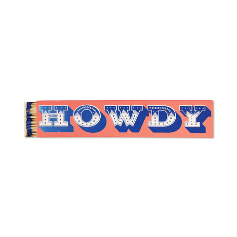 Paddywax Extra Long Boxed Matches "Howdy" - Dekorative Zündhölzer - 45 Stück