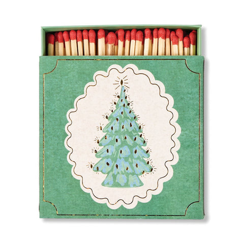 Paddywax Square Boxed Matches "Christmas Tree" - Dekorative Zündhölzer - 125 Stück
