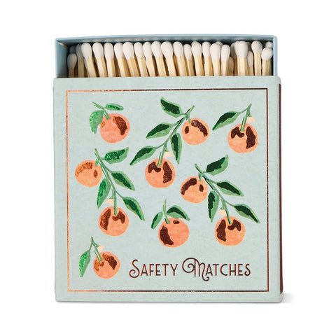Paddywax Square Boxed Matches "Oranges" - Dekorative Zündhölzer - 125 Stück