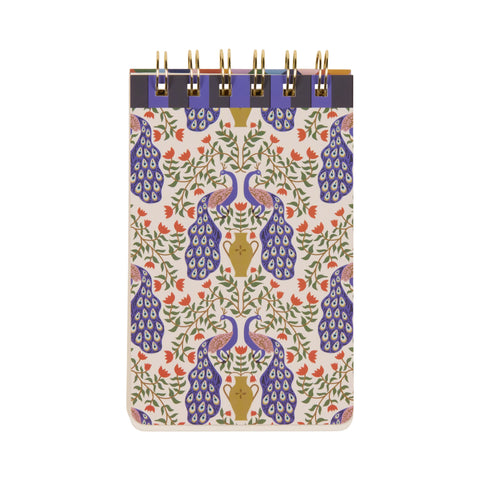 Paddywax - Adopo - Peacock - Notizblock Twin Wire - 80 Blatt – Teil des Adopo Duft-Quartett Peacock (4-teilig)