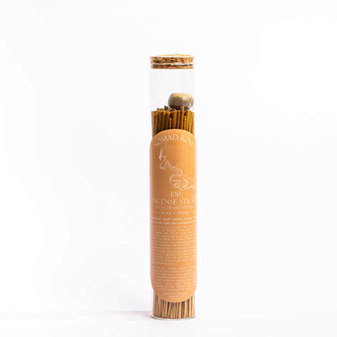 Wick & Vessel - Nomad Rose - handgemachte Räucherstäbchen inkl. Halter - 100 Stück