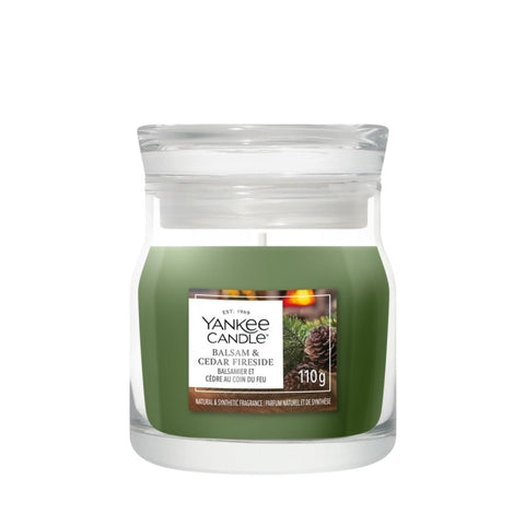Yankee Candle – Balsam & Cedar Fireside – Signature Duftkerze – 110g