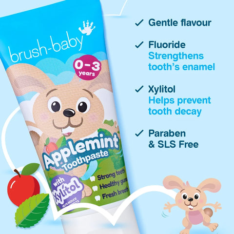 Brush-Baby – Applemint Kinderzahnpasta – 0-3 Jahre – 50ml – Bild 2