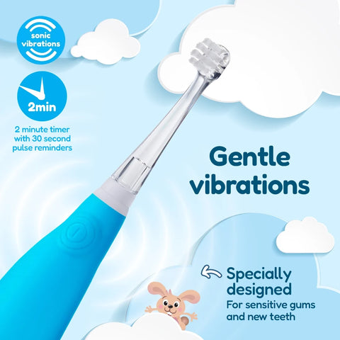 Brush-Baby – BabySonic Elektrische Babyzahnbürste – Blau – 0-3 Jahre – Bild 3