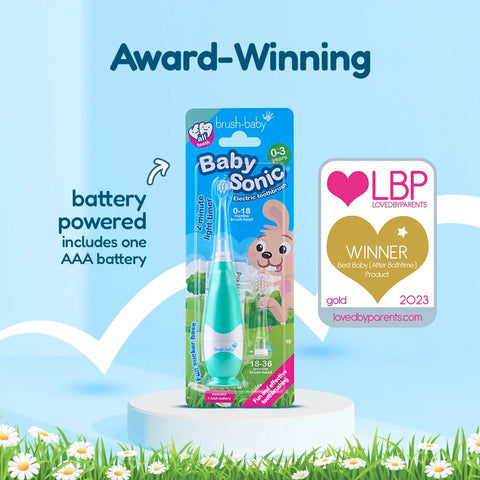 Brush-Baby – BabySonic Elektrische Babyzahnbürste – Petrol – 0-3 Jahre – Bild 7