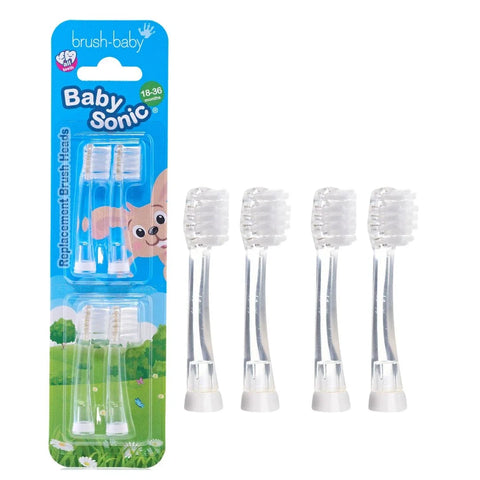 Brush-Baby – BabySonic Ersatzbürstenköpfe – 18-36 Monate – 4 Stück