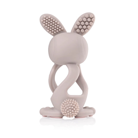 Brush-Baby – Bobbie Bunny Beißring – Cappuccino Grau – Bild 2
