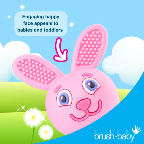 Brush-Baby – Bobbie Bunny Beißring – Cappuccino Grau – Bild 7