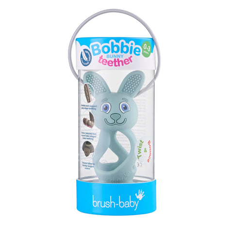 Brush-Baby – Bobbie Bunny Beißring – Eukalyptus Grün – Bild 8