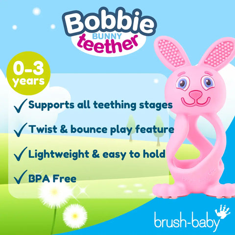 Brush-Baby – Bobbie Bunny Beißring – Rosa – Bild 3