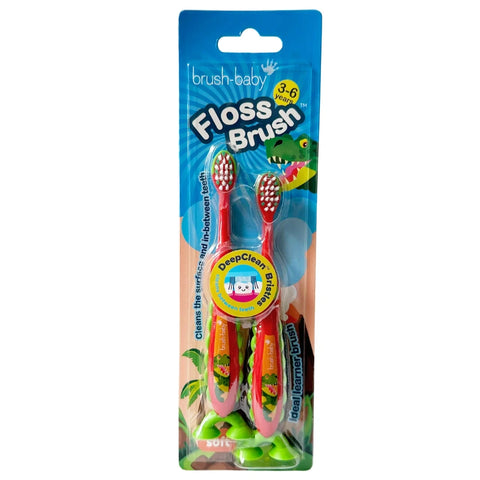 Brush-Baby – FlossBrush Kinderzahnbürste – 3-6 Jahre – Doppelpack – Bild 2