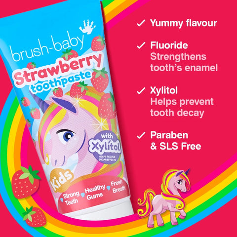 Brush-Baby – Strawberry Kinderzahnpasta – ab 3 Jahre – 50ml – Bild 2