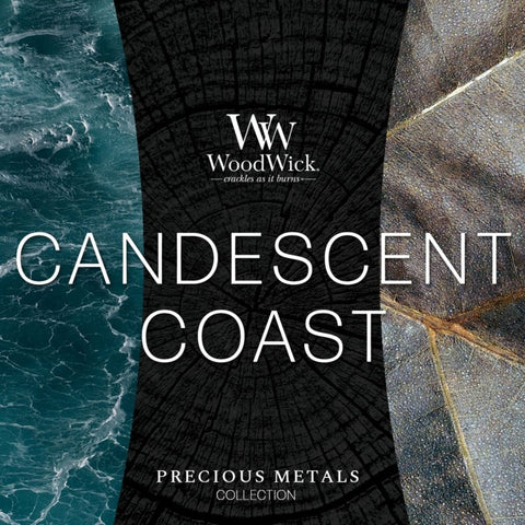WoodWick - Candescent Coast - Pricious Metals Duftkerze - 275g