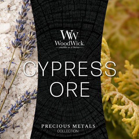 WoodWick - Cypress Ore - Pricious Metals Duftkerze - 275g