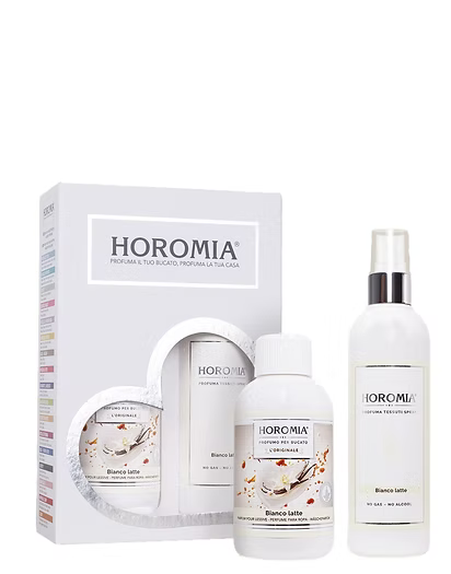 Horomia -  Bianco Latte - Geschenkset - Wäscheparfüm & Textilspray - 250ml