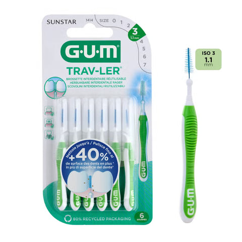 GUM - TRAV-LER Interdentalbürste 1,1mm – 6 Stück