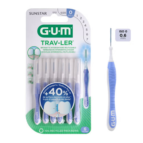 GUM - TRAV-LER Interdentalbürste 0,6mm – 6 Stück