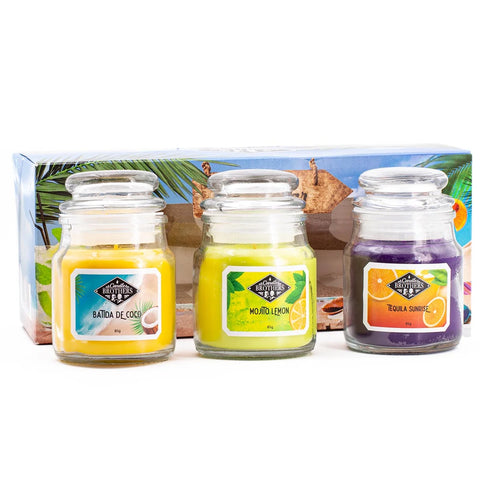 Candle Brothers - Beach Bar - Geschenkset Duftkerze - 3x85g