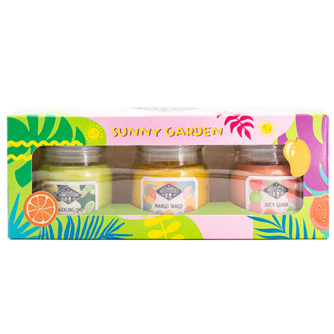 Candle Brothers - Sunny Garden - Geschenkset Duftkerze - 3x85g