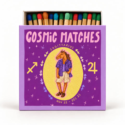 Let's Match & Co – Cosmic Matches Sagittarius (Schütze) – Dekorative Streichhölzer – 120 Stück