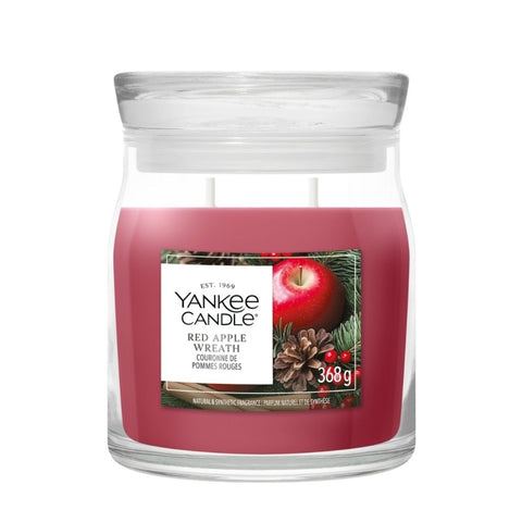 Yankee Candle – Red Apple Wreath – Signature 2 Docht Duftkerze – 368g – Neues Design