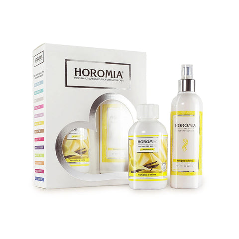 Horomia - Vaniglia e Mirra - Geschenkset - Wäscheparfüm & Textilspray - 250ml