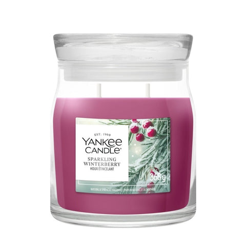 Yankee Candle – Sparkling Winterberry – Signature 2 Docht Duftkerze – 368g – Neues Design