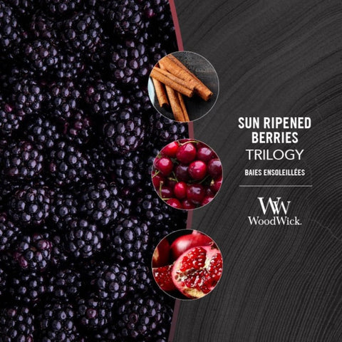 WoodWick - Sun Ripened Berries Trilogy - Duftkerze